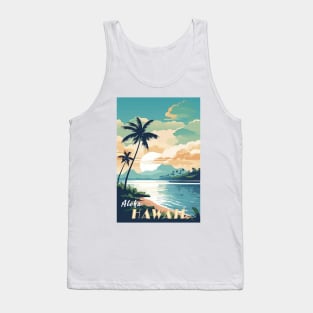 Hawaii Vintage Retro Travel Poster Tank Top